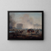 La Rotonde de la Villette cernée par les troupes versaillaises - Gustave Boulanger — framed artwork on a wall