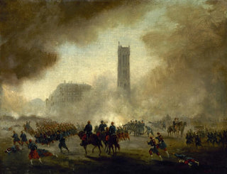La tour Saint-Jacques reprise par les troupes versaillaises - Gustave Boulanger — artwork view