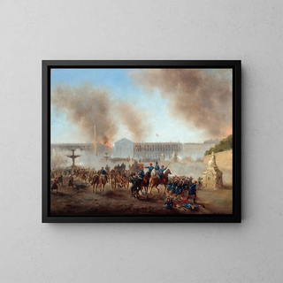 Episode of the Commune, Place de la Concorde - Gustave Boulanger — framed artwork on a wall