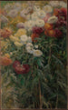 Chrysanthemums in the Garden at Petit-Gennevilliers - Gustave Caillebotte — artwork view