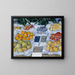 Fruit painting displayed on a stand - Gustave Caillebotte — framed artwork on a wall