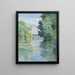 The Little arm of the Seine at Argenteuil - Gustave Caillebotte — framed artwork on a wall
