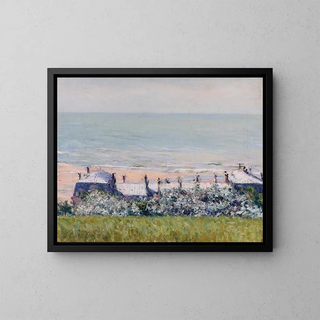 Les toits de l'Hôtel des Roches Noires, Trouville - Gustave Caillebotte — framed artwork on a wall