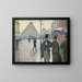 Rue de Paris, jour de pluie - Gustave Caillebotte — framed artwork on a wall