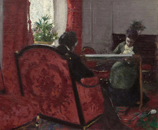 Portrait Painting in an Interior - Gustave Caillebotte — artwork view