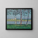 Rive de la Seine à Petit-Gennevilliers - Gustave Caillebotte — framed artwork on a wall