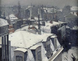 Roofs in the Snow - Gustave Caillebotte — artwork view