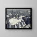 Roofs in the Snow - Gustave Caillebotte — framed artwork on a wall