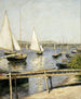 Sailing boats in Argenteuil - Gustave Caillebotte — artwork view
