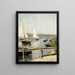 Sailing boats in Argenteuil - Gustave Caillebotte — framed artwork on a wall