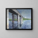 La Seine et le pont de chemin de fer à Argenteuil - Gustave Caillebotte — framed artwork on a wall