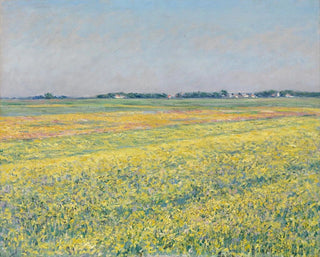 Le plateau de Gennevilliers aux champs jaunes - Gustave Caillebotte — artwork view