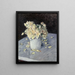Roses jaunes dans un vase - Gustave Caillebotte — framed artwork on a wall