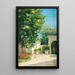 Yerres depuis l'Exdre, le porche de la demeure familiale - Gustave Caillebotte — framed artwork on a wall