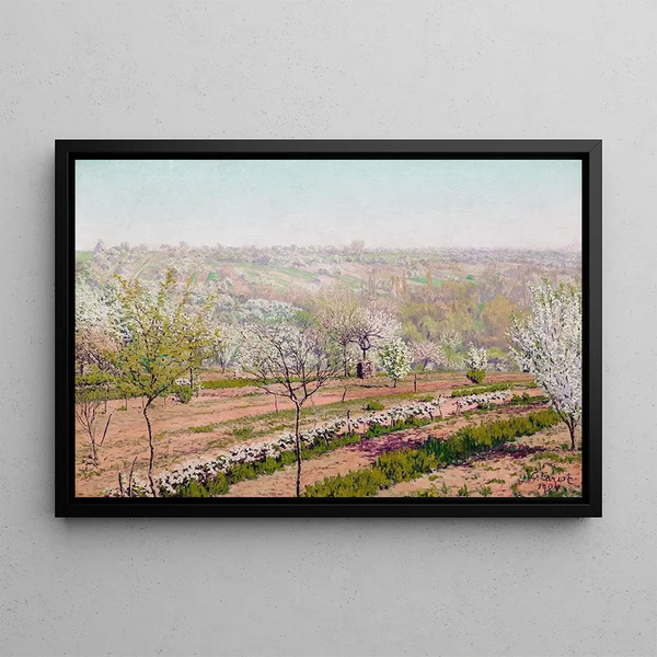 Flower Orchard Painting - Gustave Cariot — framed artwork on a wall