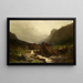 High Valley with Stream - Gustave Castan — framed artwork on a wall