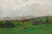 Landscape painting with hiker - Gustave Castan — artwork view