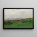 Landscape painting with hiker - Gustave Castan — framed artwork on a wall
