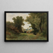 Landscape with Shepherd and Livestock - Gustave Castan — framed artwork on a wall