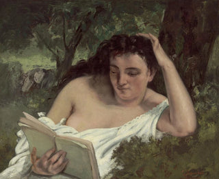 A young woman reading - Gustave Courbet — artwork view