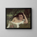 A young woman reading - Gustave Courbet — framed artwork on a wall