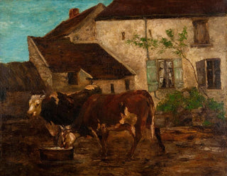 At the drinking trough - Gustave Courbet — artwork view