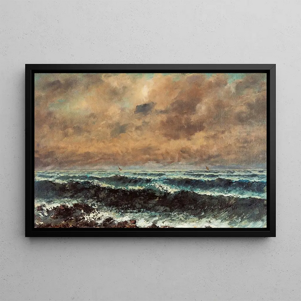 Autumn Sea - Gustave Courbet — framed artwork on a wall