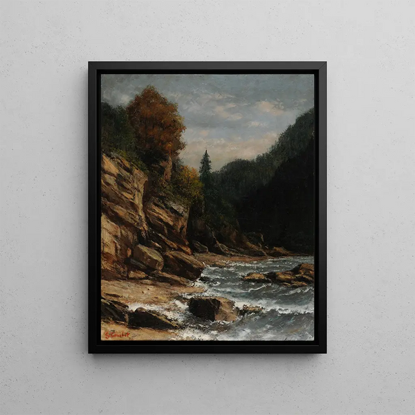 Bords du lac Léman - Gustave Courbet — framed artwork on a wall