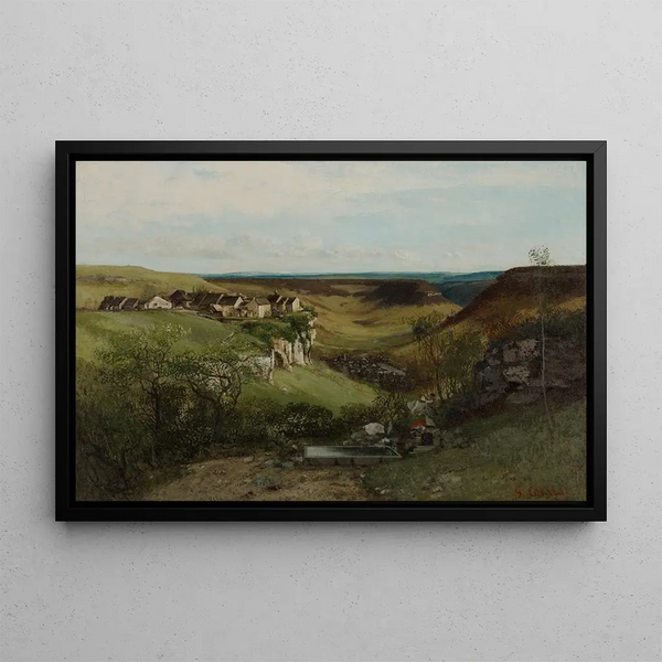 Château d'Ornans - Gustave Courbet — framed artwork on a wall