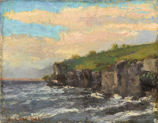 Cliffs by the Water's Edge - Gustave Courbet — artwork view