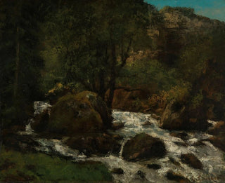 Stream in the Jura Forest - Gustave Courbet — artwork view