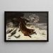 Snow Fox Painting - Gustave Courbet — framed artwork on a wall