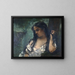 Gipsy painting in reflection - Gustave Courbet — framed artwork on a wall
