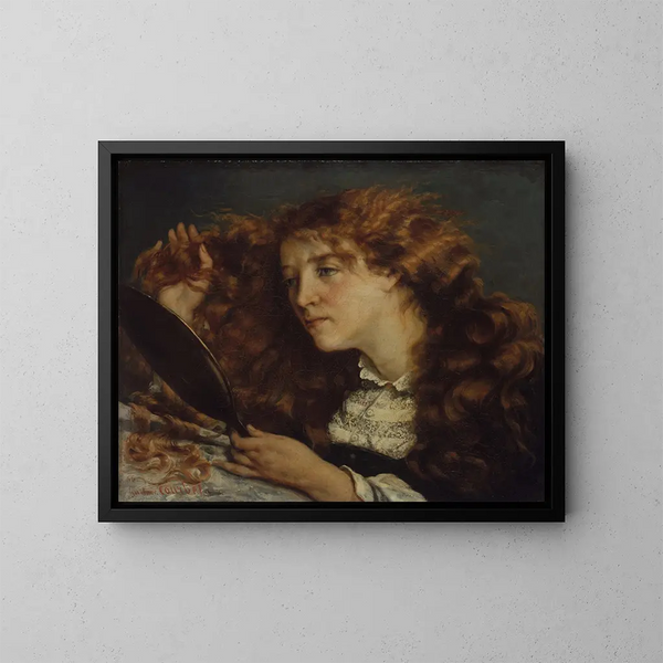 La Belle Irlandaise - Gustave Courbet — framed artwork on a wall