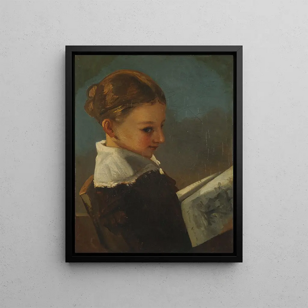 Julieta Courbet at the age of ten - Gustave Courbet — framed artwork on a wall