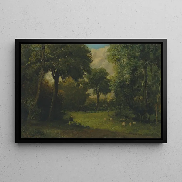 La Clairière - Gustave Courbet — framed artwork on a wall