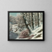 La forteresse en hiver - Gustave Courbet — framed artwork on a wall