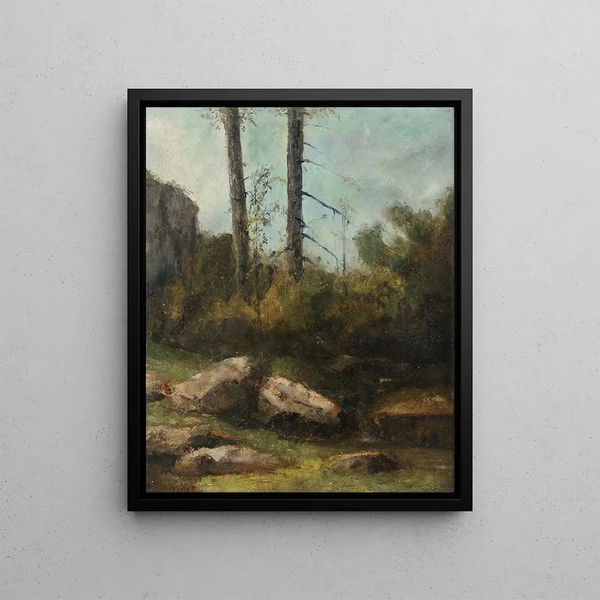 La Garenne de Bussac en Saintonge - Gustave Courbet — framed artwork on a wall