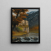 Landscape Painting near Ornans - Gustave Courbet — framed artwork on a wall