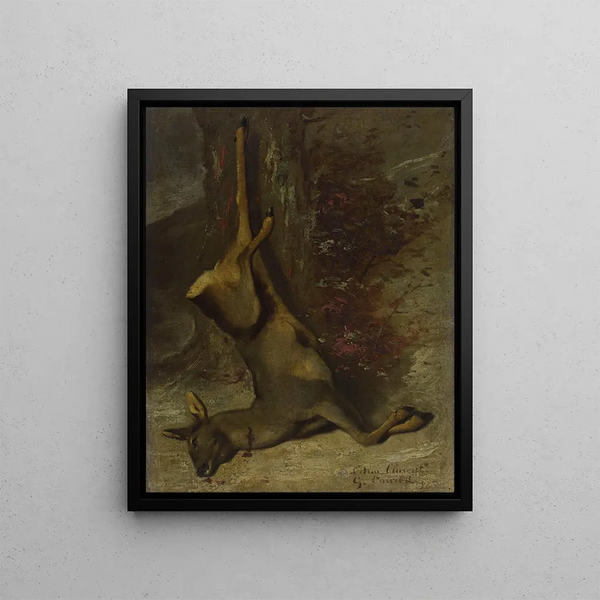 Le Chevreuil - Gustave Courbet — framed artwork on a wall