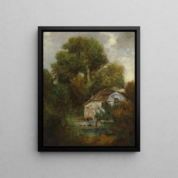 The Château de Beaulieu near Lausanne - Gustave Courbet — framed artwork on a wall