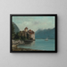 The Château of Chillon, Lake Geneva - Gustave Courbet — framed artwork on a wall