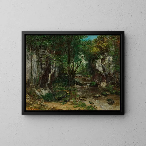 Le ruisseau de Puits Noir - Gustave Courbet — framed artwork on a wall