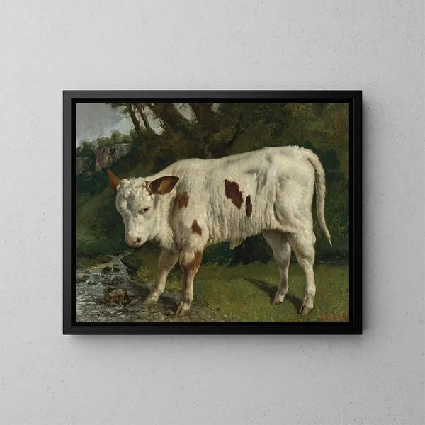 Le Veau blanc - Gustave Courbet — framed artwork on a wall
