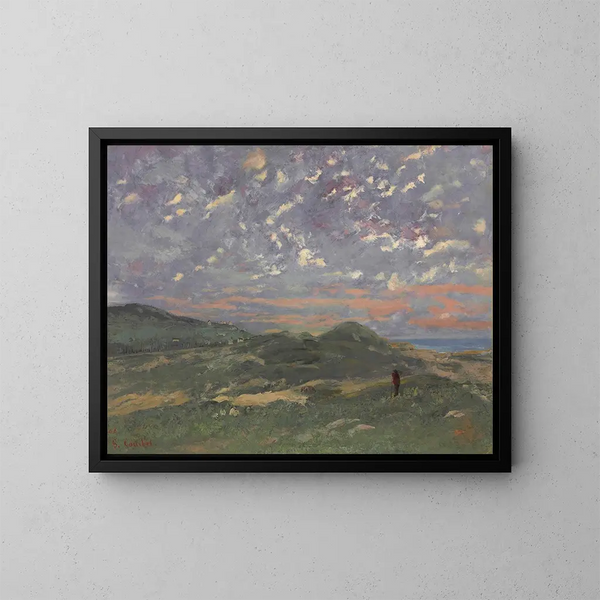 Les Dunes de Deauville - Gustave Courbet — framed artwork on a wall