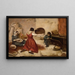 Les cribleuses de blé esquisse - Gustave Courbet — framed artwork on a wall