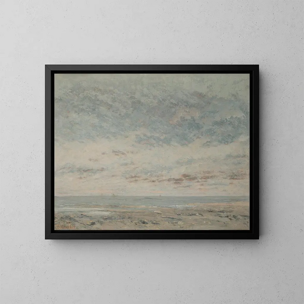 Basse mer à Trouville - Gustave Courbet — framed artwork on a wall