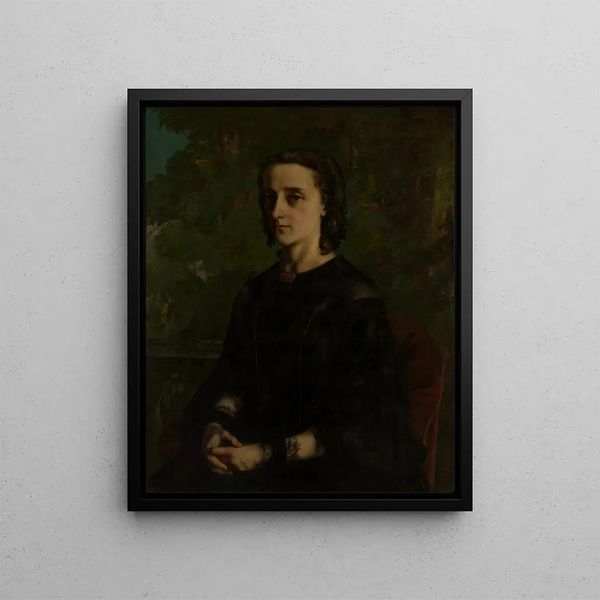Madame Frédéric Breyer Fanny Hélène Van Bruyssel 1830-1894 - Gustave Courbet — framed artwork on a wall