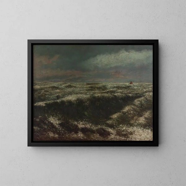 Marina - Gustave Courbet — framed artwork on a wall
