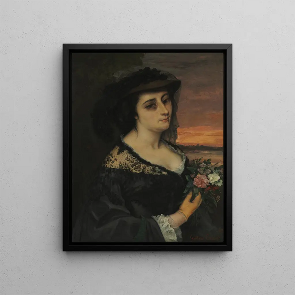 Mme L. Laure Borreau - Gustave Courbet — framed artwork on a wall